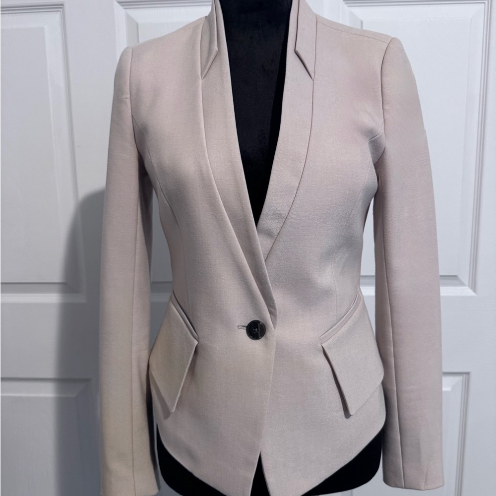 Dex New York Tailored Single-Button Blazer - Light Beige